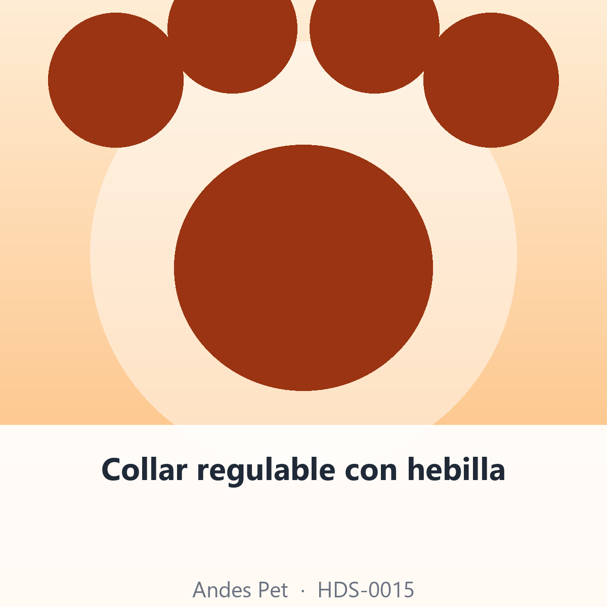 Collar regulable con hebilla