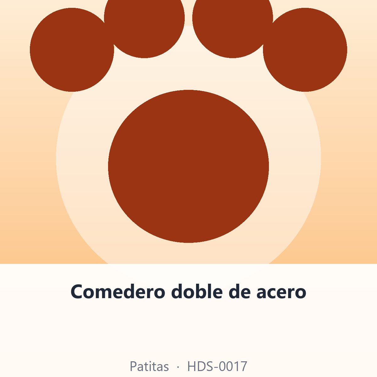 Comedero doble de acero