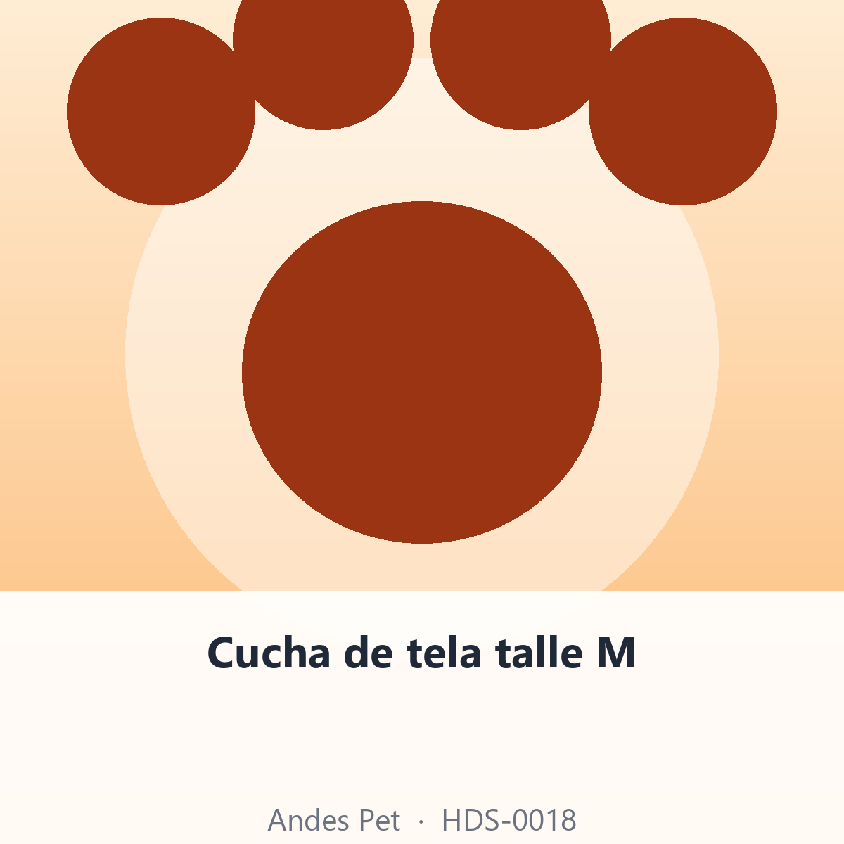 Cucha de tela talle M