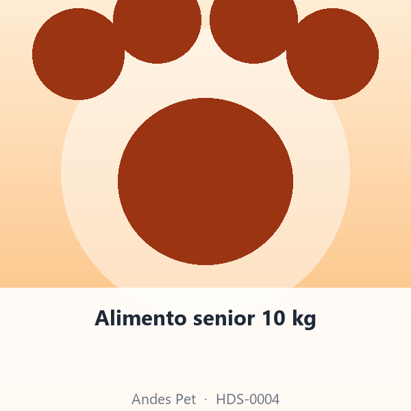 Alimento senior 10 kg