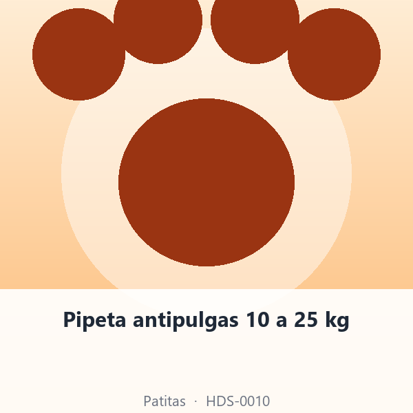 Pipeta antipulgas 10 a 25 kg
