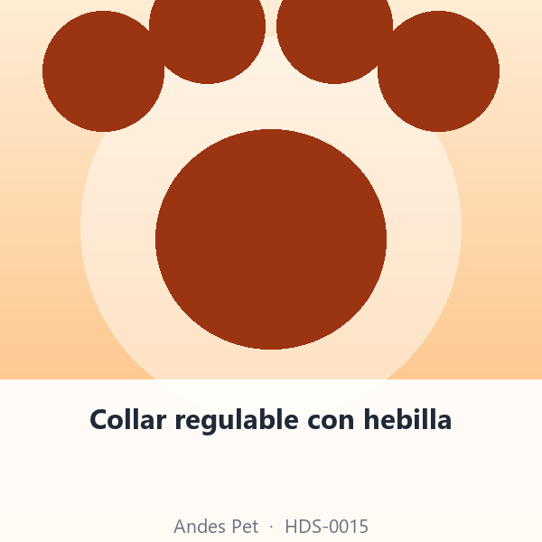 Collar regulable con hebilla