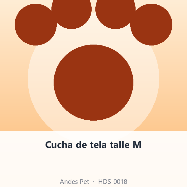 Cucha de tela talle M
