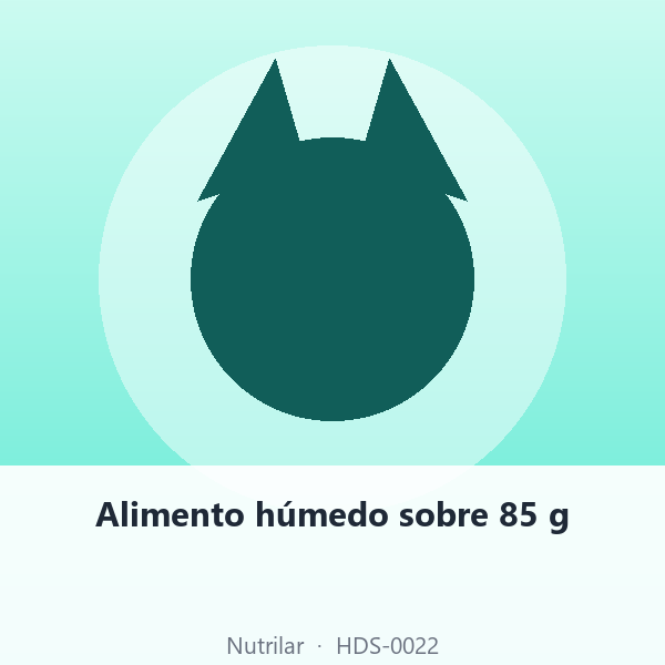 Alimento húmedo sobre 85 g