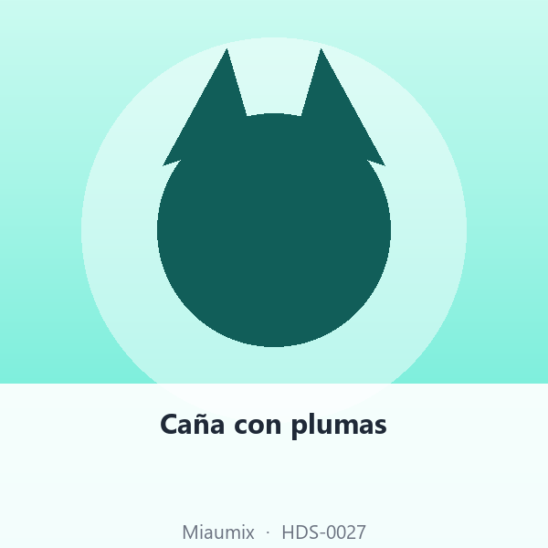 Caña con plumas