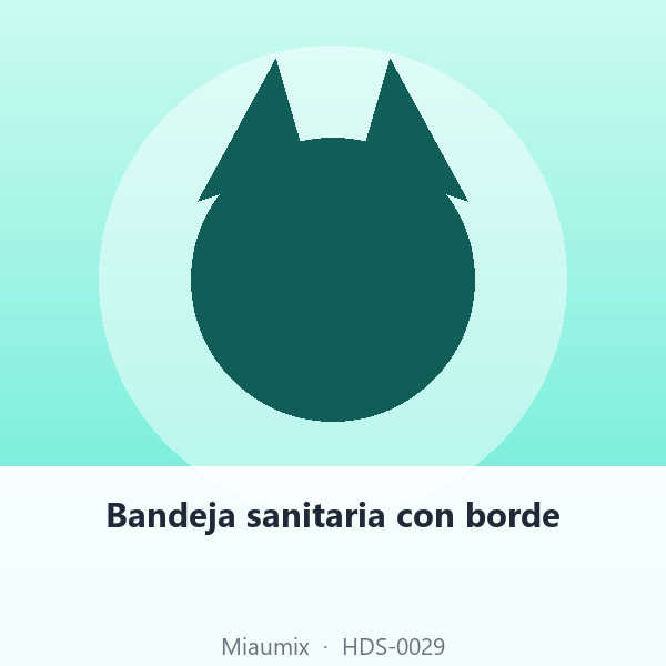Bandeja sanitaria con borde