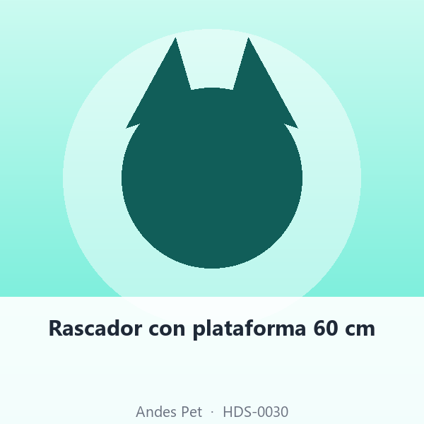 Rascador con plataforma 60 cm