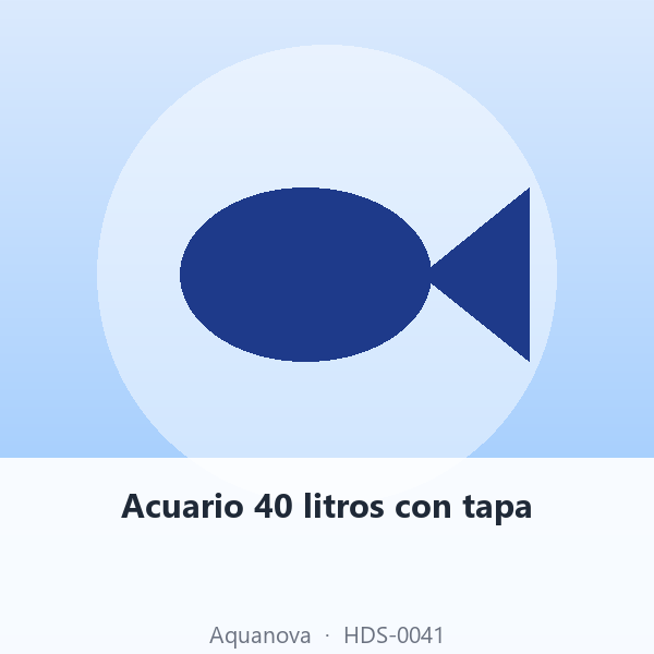 Acuario 40 litros con tapa